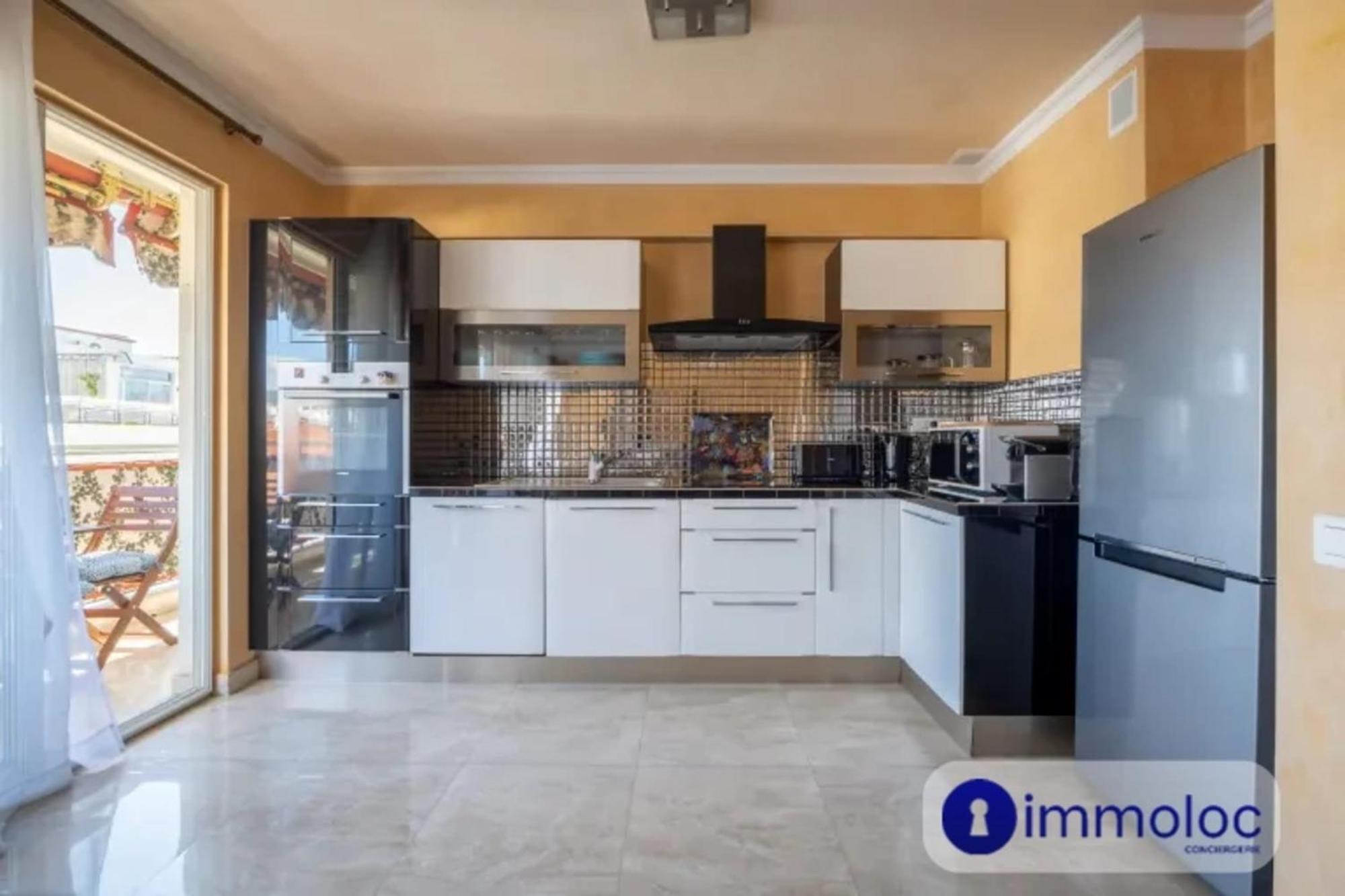 Air-Conditioned Apartment With Terrace Sea View Niza Exterior foto