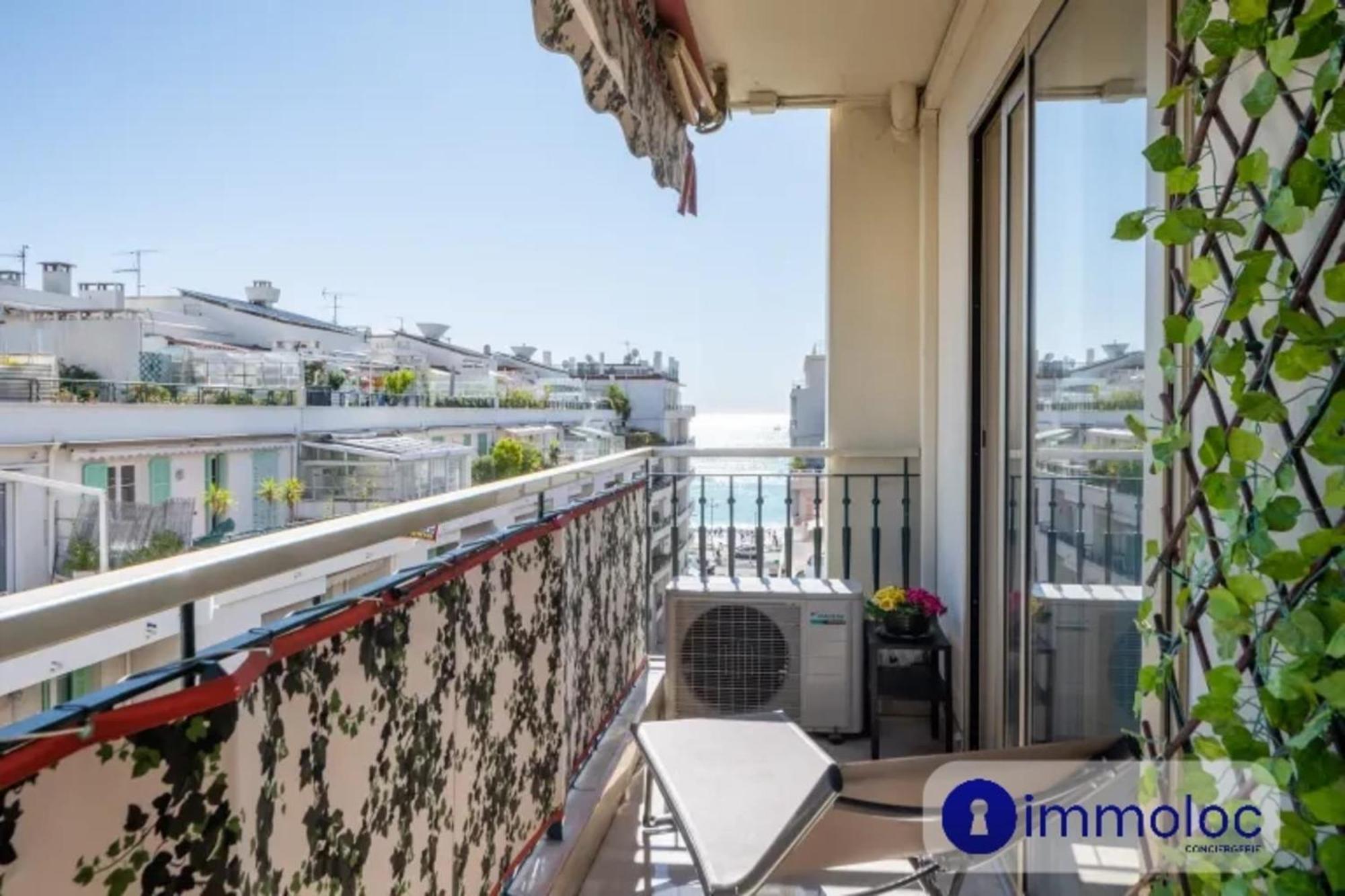 Air-Conditioned Apartment With Terrace Sea View Niza Exterior foto